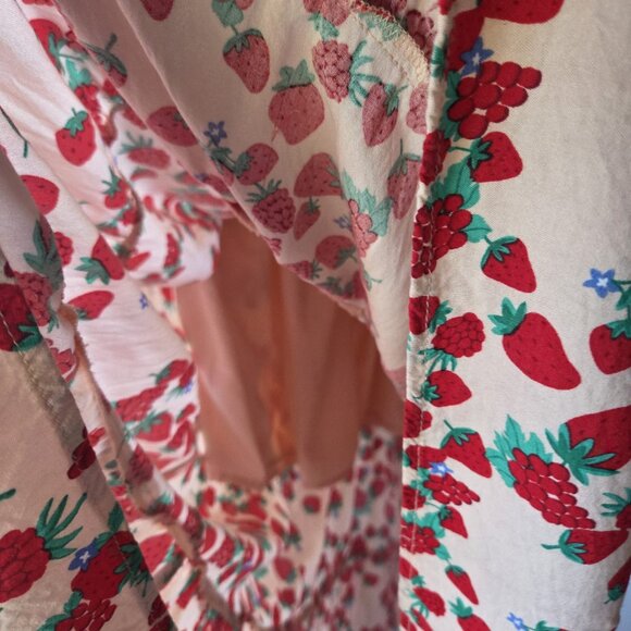 Betsey Johnson Red and White Floral Maxi Dress - Picture 12 of 13